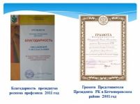 Благодарность Президиума Профкома РК